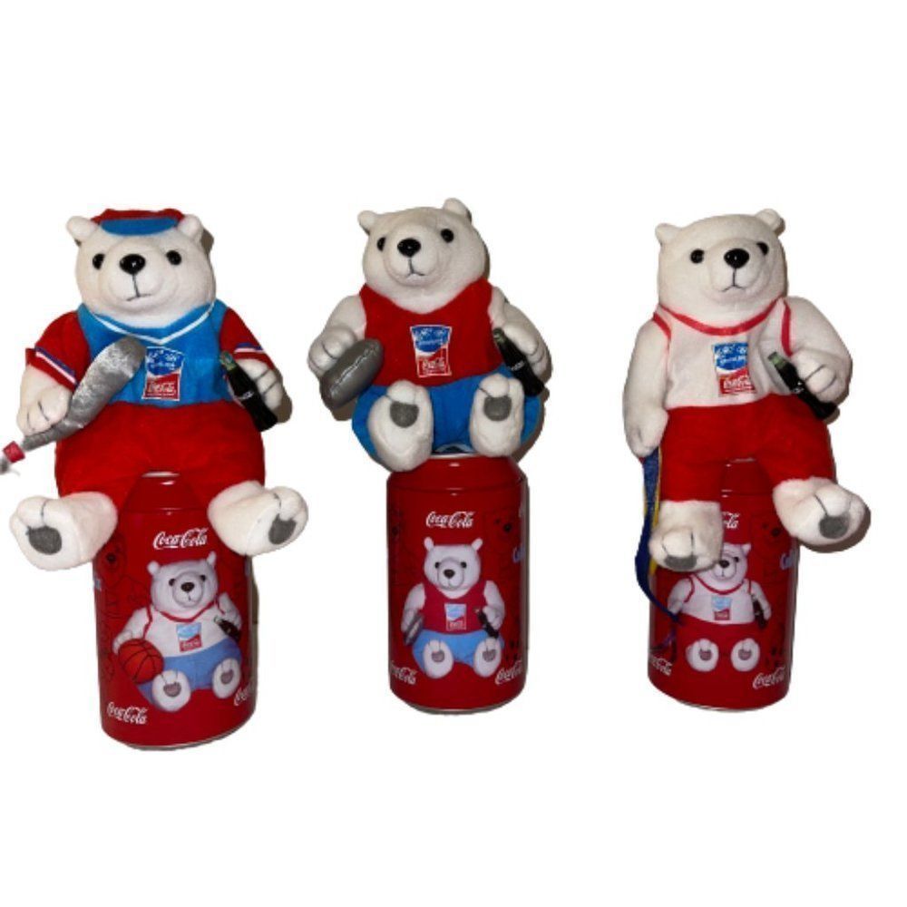 🆕Vintage Coca Cola Plush Polar Bears 2004 - Picture 6 of 8